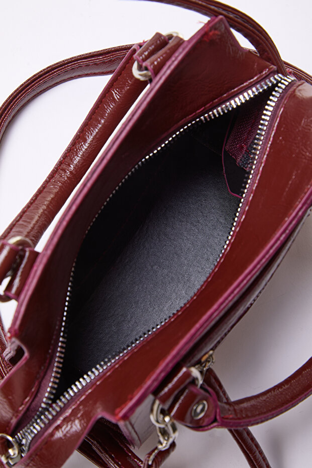 Bordo Çapraz Askılı Kadın Mini Boy Tote Çanta TWOAW25OC00004 - 7