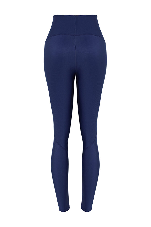 Námořnická modrá Recovery Celovečerní pletené sportovní legíny TWOSS21TA0023 - 9