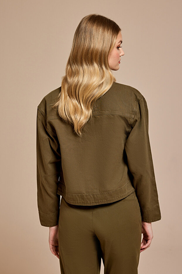 Kısa Denim Ceket - 5