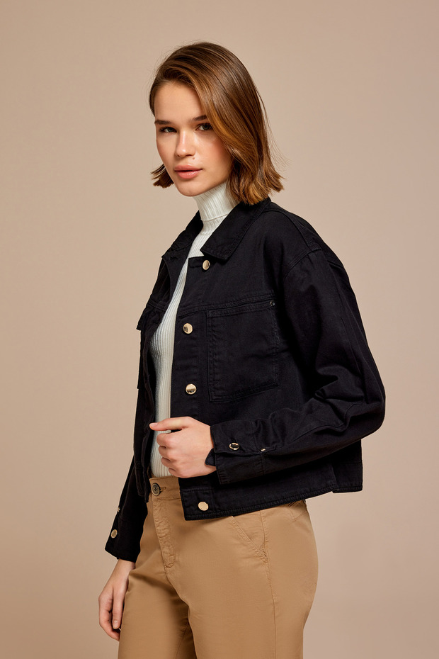 Kısa Denim Ceket - 3