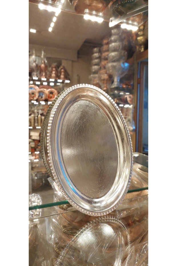 Bakır Tabak Bakır Sunum Tabağı 20×14 Cm Bakır Salata Tabağı Bakır Kahvaltı Tabağı - 3