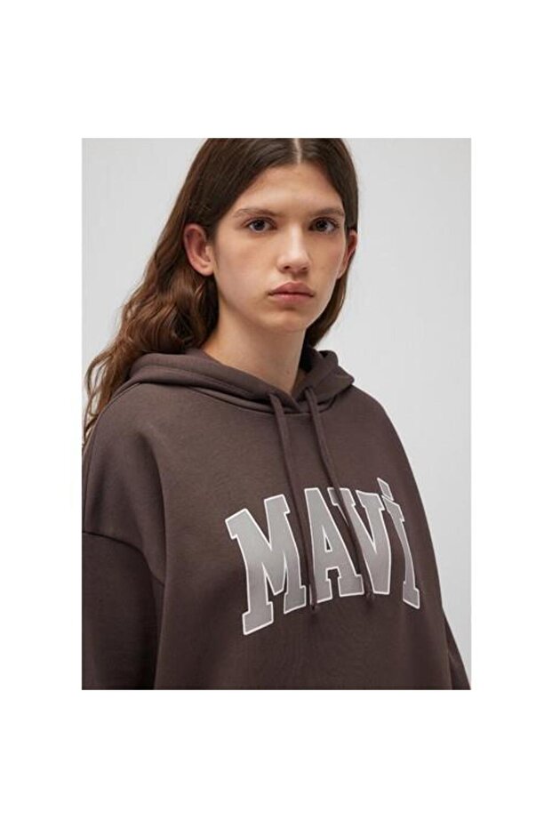 MAVİ LOGO KAPÜŞONLU SWEATSHIRT - 5