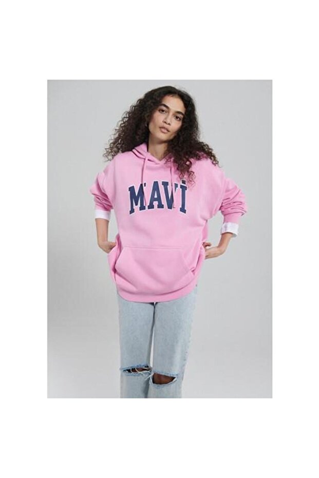 MAVİ LOGO KAPÜŞONLU SWEATSHIRT - 1