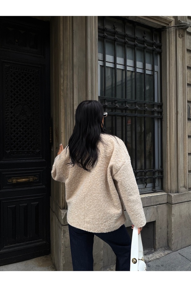 Çift Bağcıklı Kırçıllı Ceket - 2