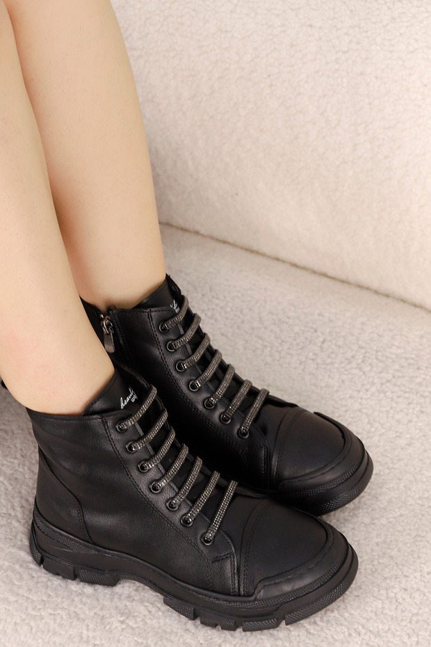 SANSA Simli Bağcıklı Fermuarlı Bot - 3