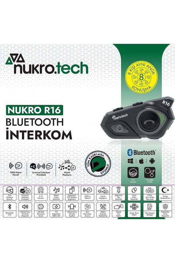 Nukro R16 Bluetooth Intercom - 3