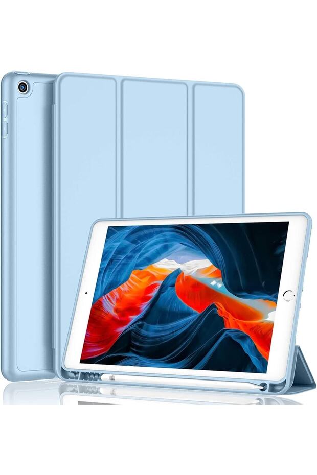 Apple Ipad 9. 8. 7. Nesil 10.2" Kılıf Kalem Bölmeli Smart Case A2602 A2603 A2604 A2605 - 9