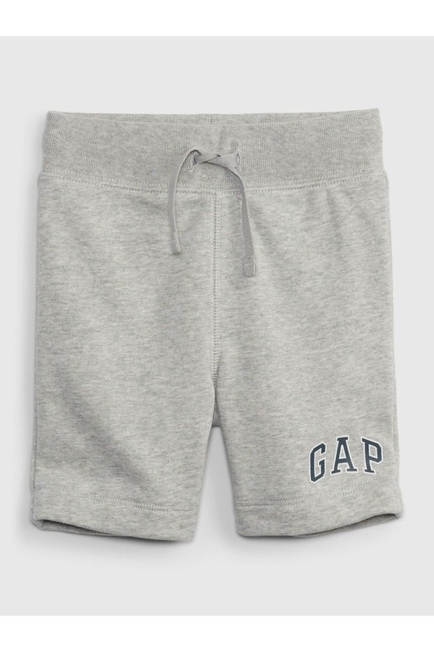 Erkek Bebek Gri Logo Pull-On Şort - 1