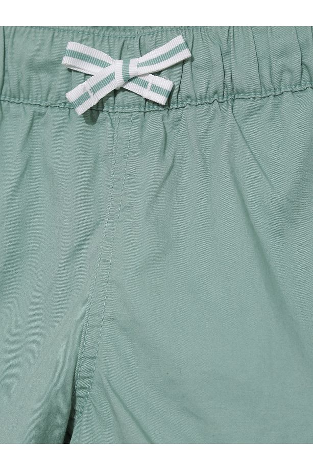 Kız Çocuk Yeşil Twill Pull-on Washwell™: Şort - 3