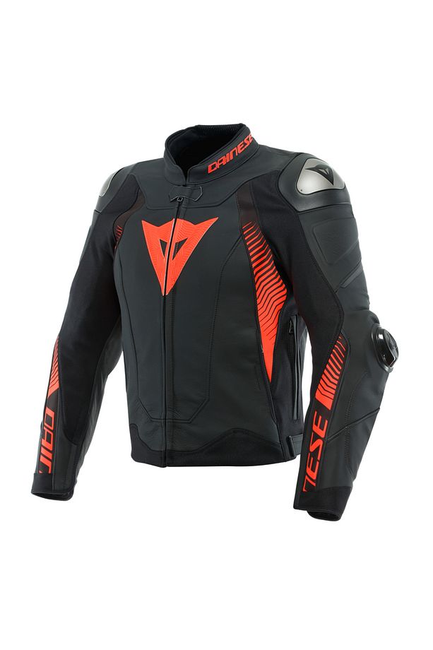 /super Speed 4 Lthr Jckt Blk-matt Fluo Red - 1