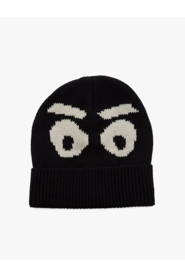 Winter Patterned Beanie Knitted Fabric