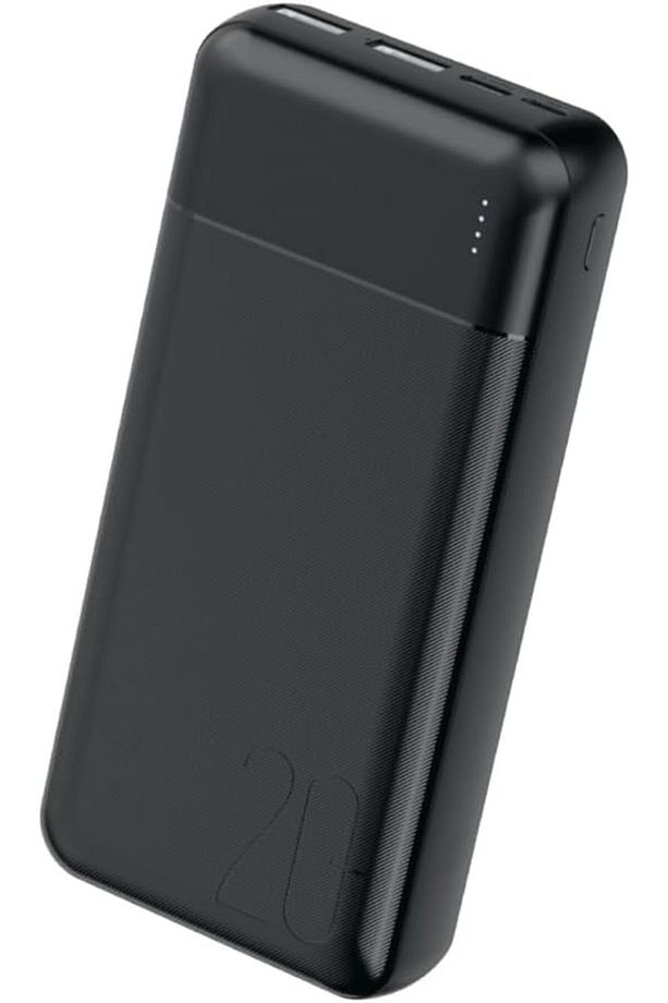 20000 mAh 2x USB Çıkış, 1x Micro USB Giriş, 1x TYPE-C Giriş, 2.4A Powerbank Taşınabilir Şa - 1