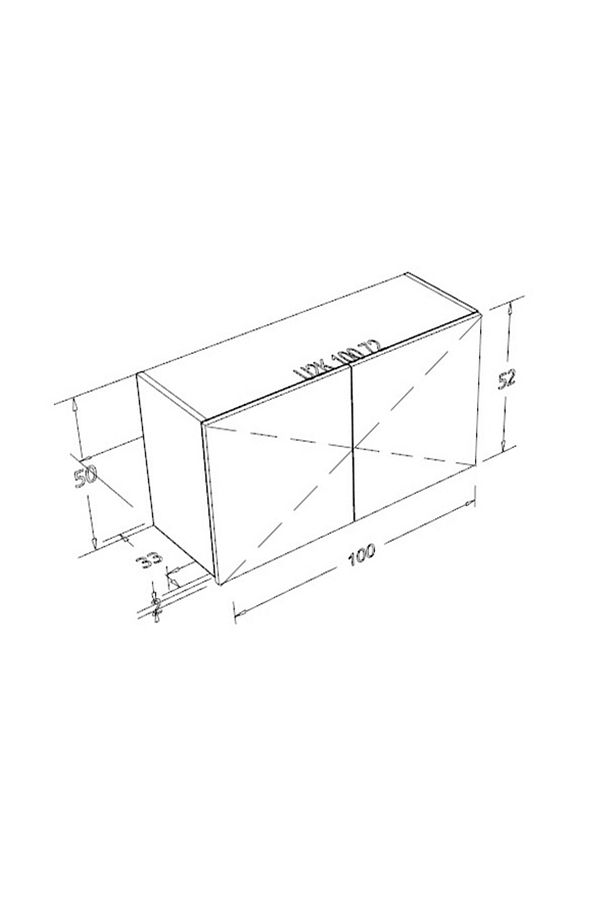 Pamir 100 Cm Mdf Çok Amaçlı Mutfak Üst Dolabı - 4