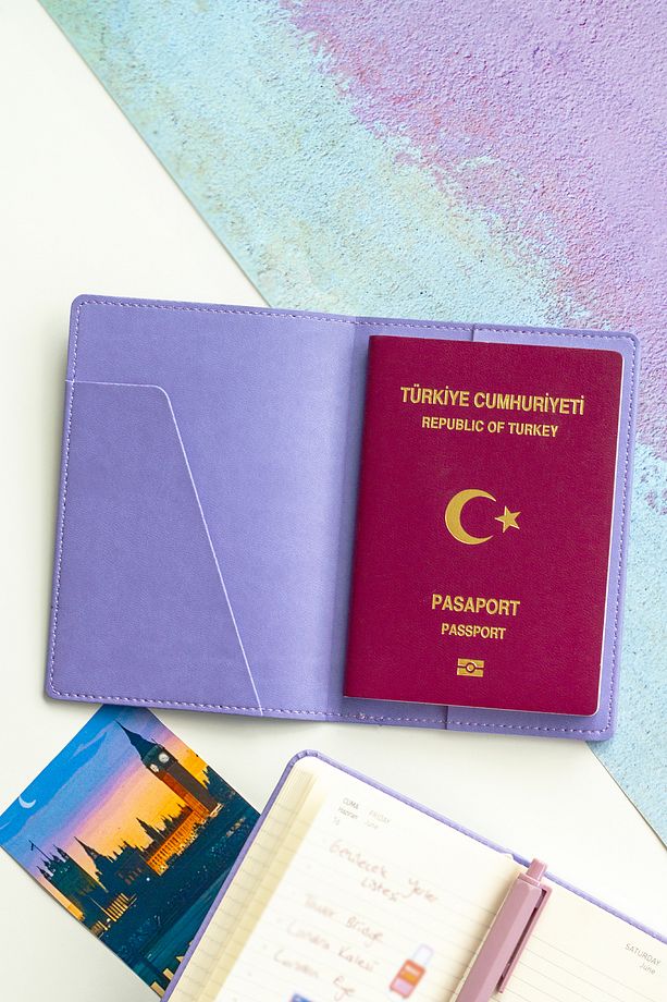 Pasaport Kılıfı Lila - 5