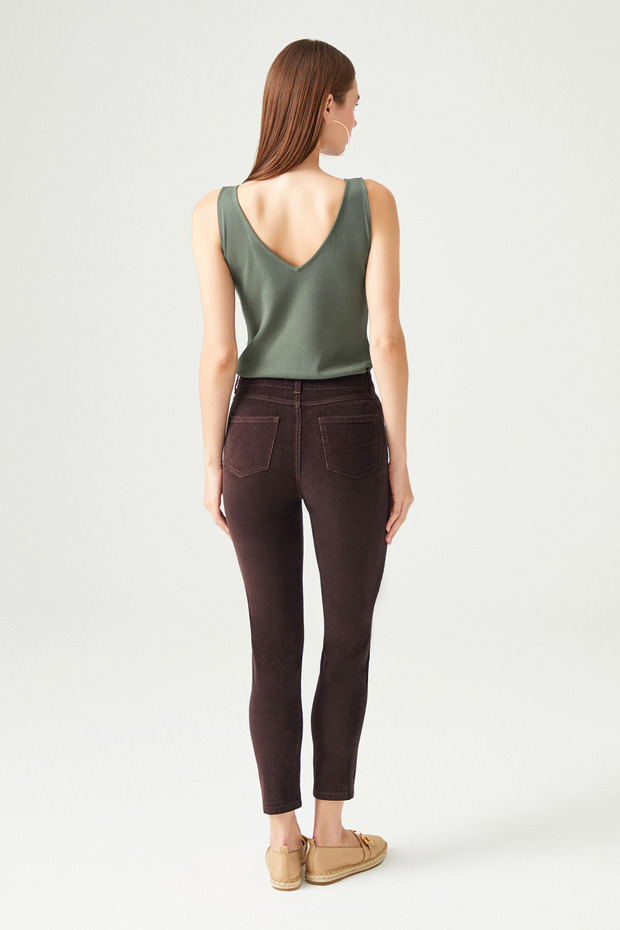 Fitilli Kadife Pantolon - 4