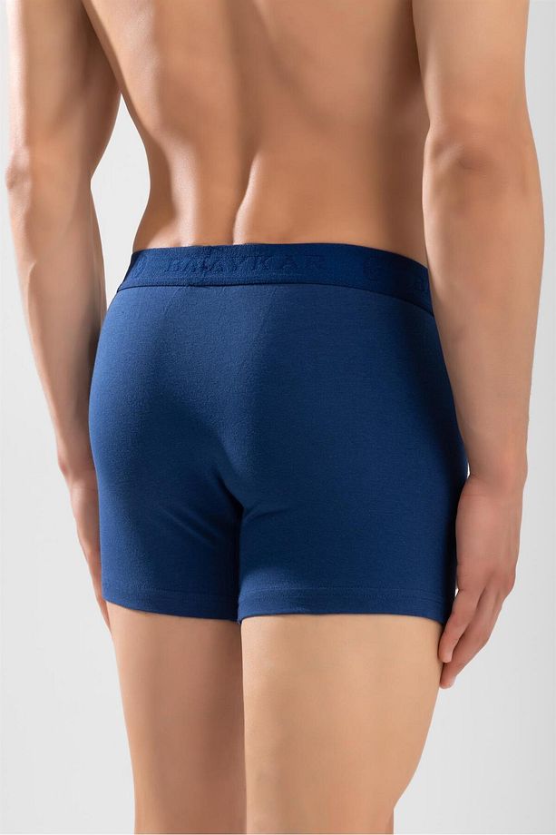 Erkek Compact Pamuklu Düz Boxer 3'lü Paket Lacivert - 4
