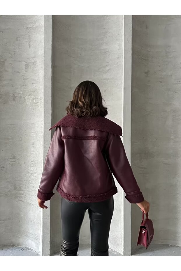 سترة جلدية بسحاب - 5