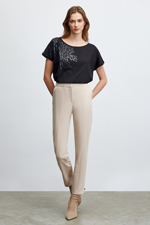 Classic Trousers with Stitched Front