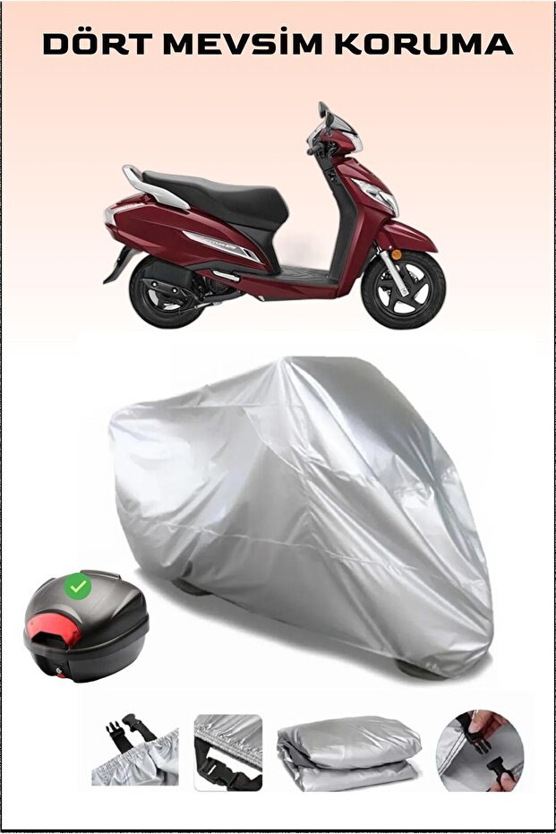 Motorcycle Cover Compatible with Honda Activa 125 Rear Bag , Waterproof and Durable Fabric.