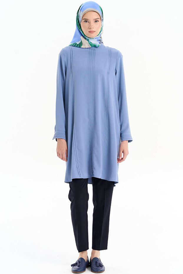 Yüksek Bel Basic Pantolon - Lacivert - 1