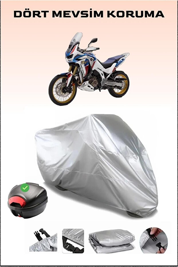 Motorcycle Cover Compatible with Honda CRF1100L Africa Twin Rear Bag , Waterproof and Durable Fabric.