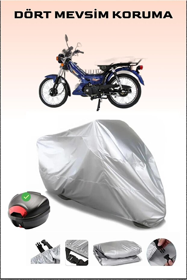 Mondial 100 Hyena X Rear Bag Compatible Motorcycle Cover Waterproof Durable Fabric