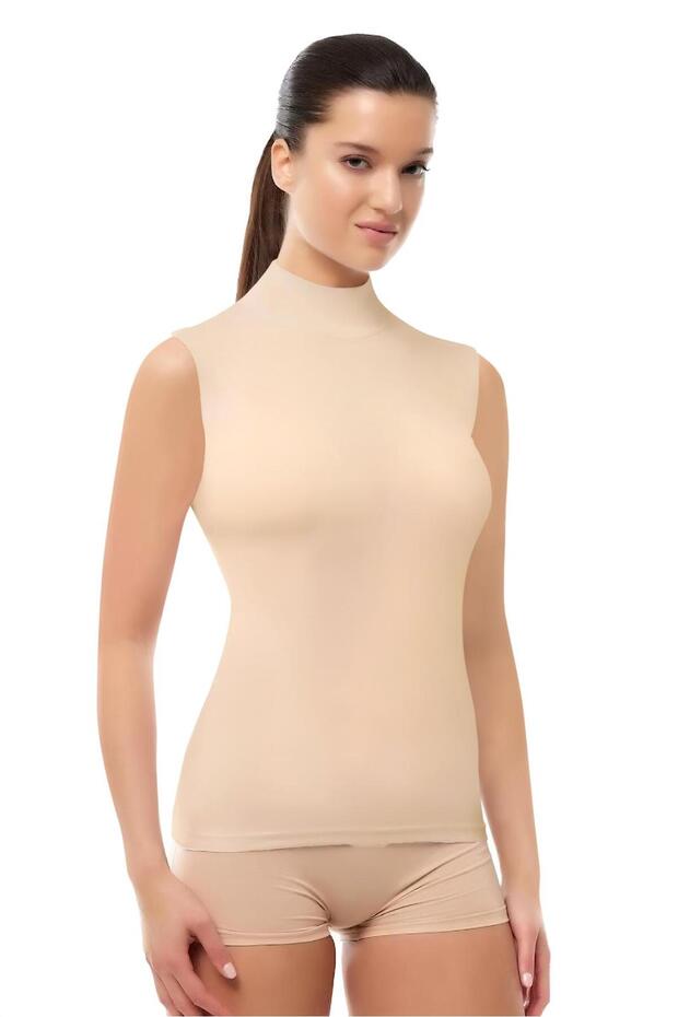3 Sleeveless Throat 92% Cotton 8% Lycra Women's Bodysuit