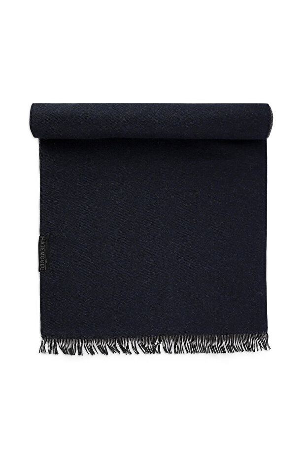 Lacivert Çift Taraflı Atkı - 4