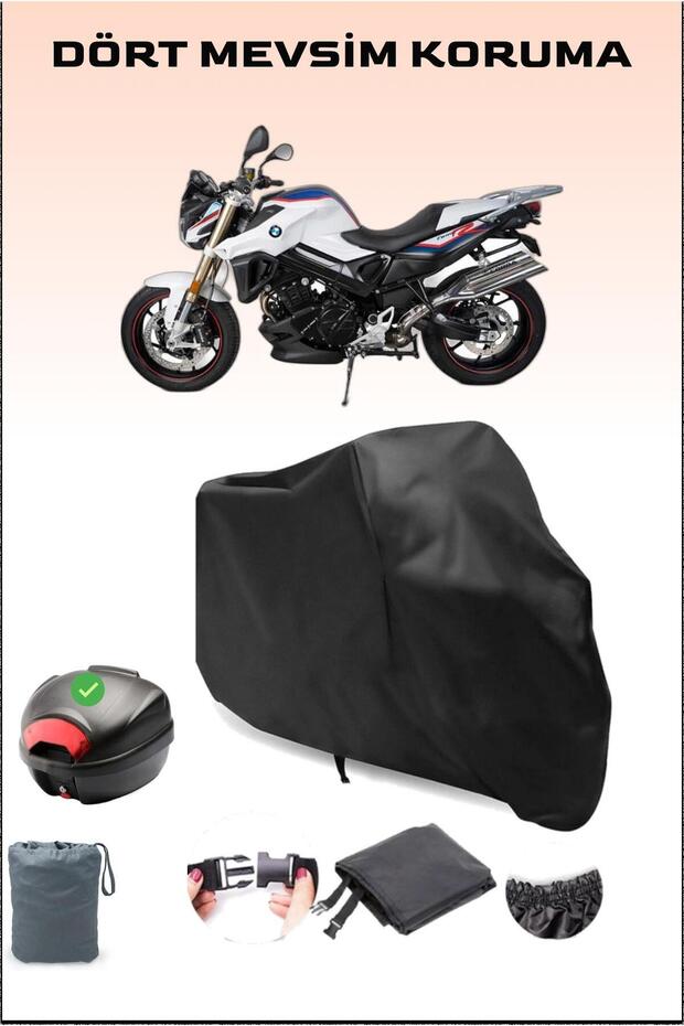 Black Bmw F 800 R Rear Bag Compatible Motorcycle Tarpaulin Waterproof Durable Fabric