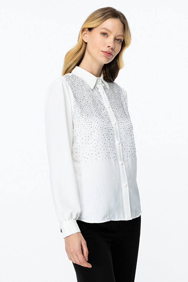 Taş Detaylı Gömlek - 3