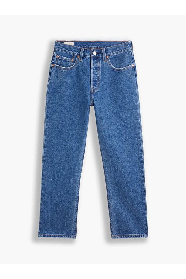 501 Regular Fit Yüksek Bel Cropped Jeans  KOT PANTOLON A7739 - 6