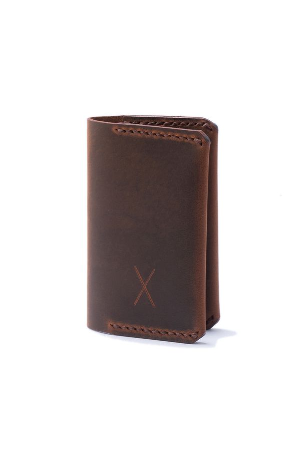 Minimal X Fold Kartlık - Taba Crazy - Minimalist, Şık, Sağlam - El Yapımı - 9