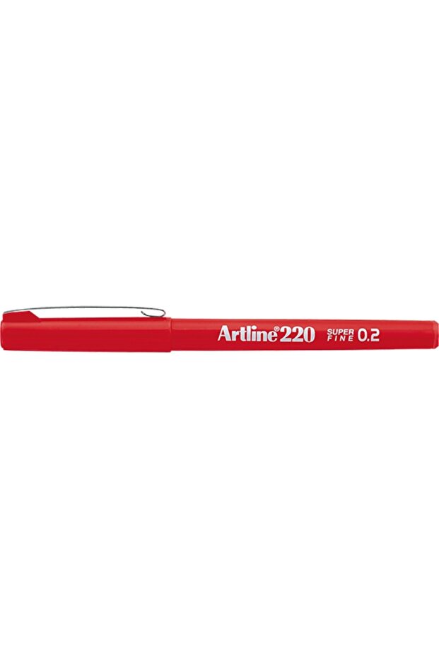 قلم كتابة طويل رفيع للغاية باللون الأحمر من ARTLINE 220N - 0.2 مم (4 قطع)