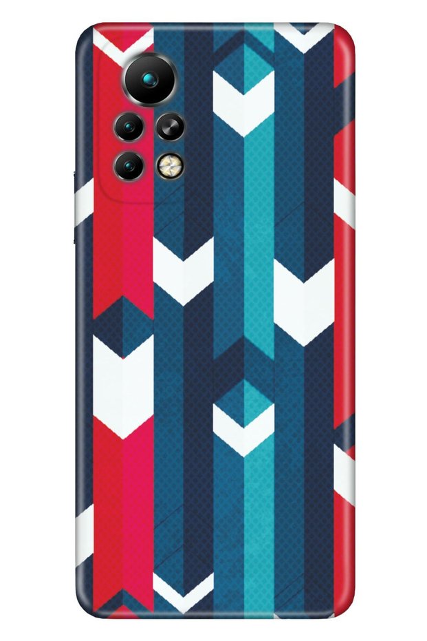 جراب Infinix Note 11 Pro مصنوع من السيليكون بنمط موديرنا وشريط أزرق