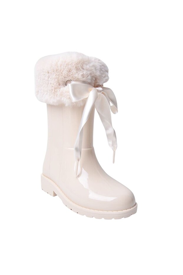 W10239 Campera Charol Soft Bej Çocuk Çizme - 2