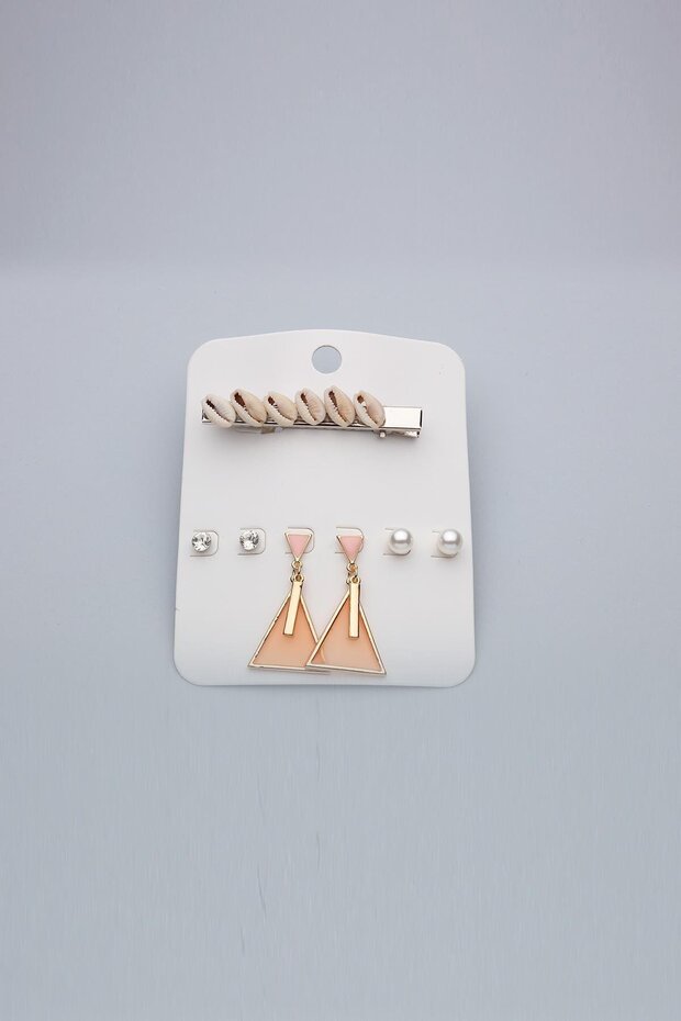 مجموعة أقراط بإبزيم - 2