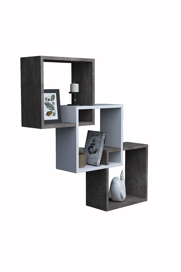 Duvara Monte Geniş Raflı Modern Duvar Rafı - 3