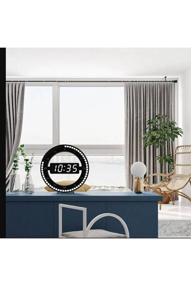 3D LED Dijital Elektronik Modern Duvar ve Masa Saati - 5