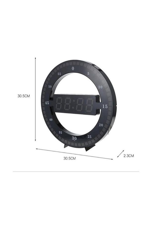 3D LED Dijital Elektronik Modern Duvar ve Masa Saati - 4