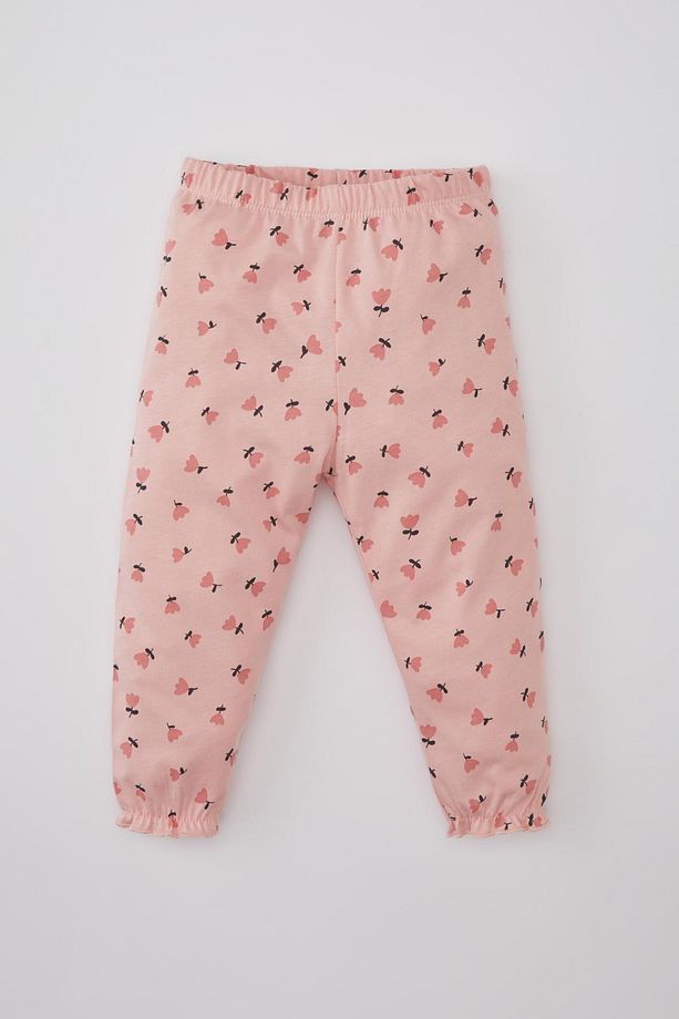 Kız Bebek Çiçekli Uzun Kollu Penye Pijama Takımı A9295a524sp - 2