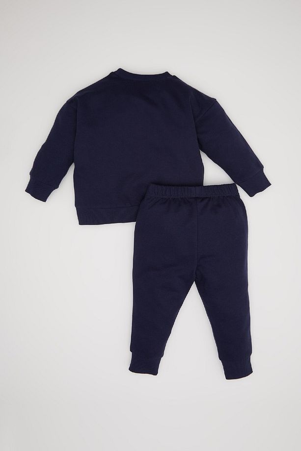 Erkek Bebek 2'li Takım Baskılı Bisiklet Yaka Sweatshirt Üst Jogger Eşofman Altı D0720a524wn - 5