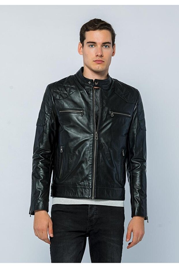 Men's Leather Jacket E-1042 - 2