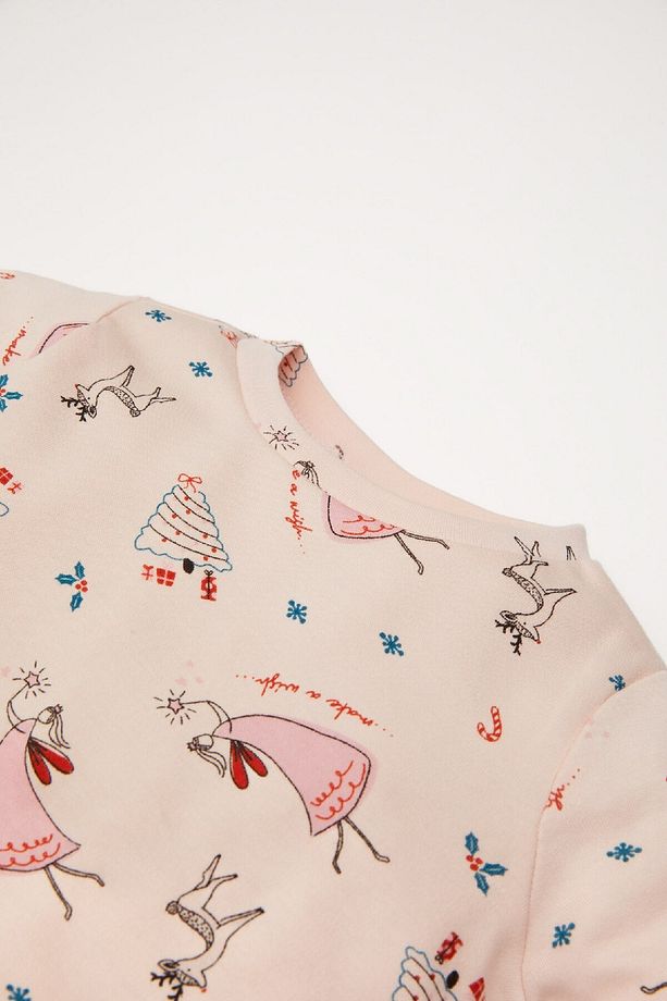 Kız Bebek Pijama Takımı Yılbaşı Temalı Uzun Kollu Üst Uzun Alt D7161a524wn - 3
