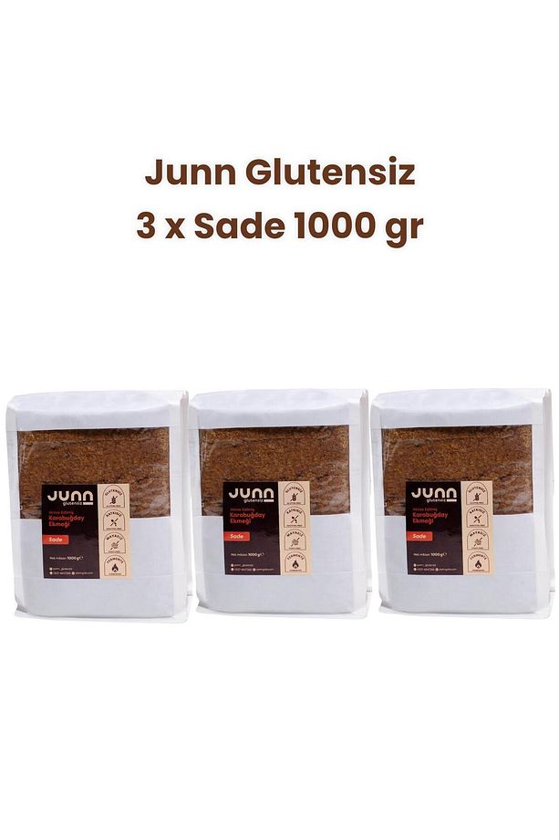 Glutensiz Karabuğday Ekmeği, Sade_3x1000gr_mayasız, Aktive Edilmiş Karabuğday Tohumu - 1