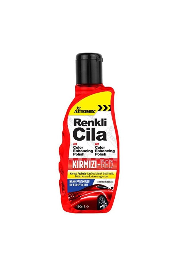 Kırmızı Renkli Cila 180 ml – Canlı Parlaklık, Renk Yenileyici ve Çizik Giderici Etki - 1