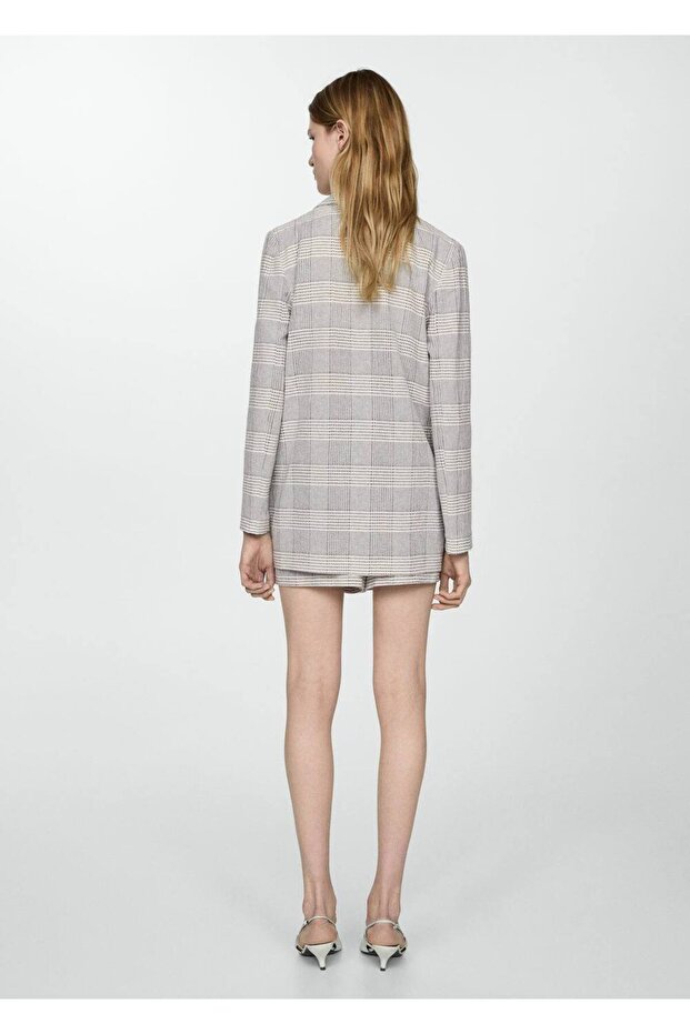 Kareli Blazer Ceket - 4