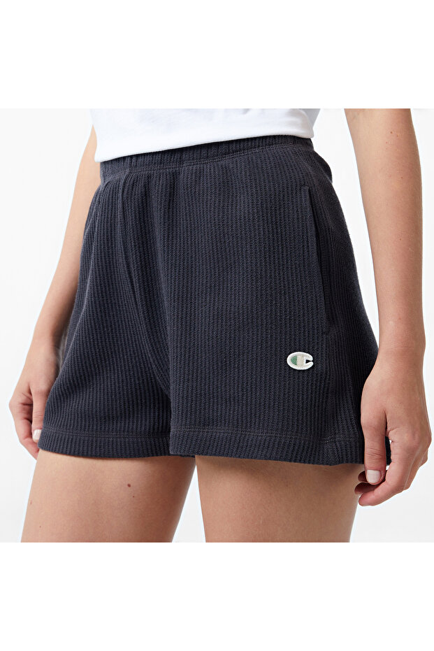 Classic Kadın Gri Şort Kadın  Siyah  Şort - E10012-ES503 - 4