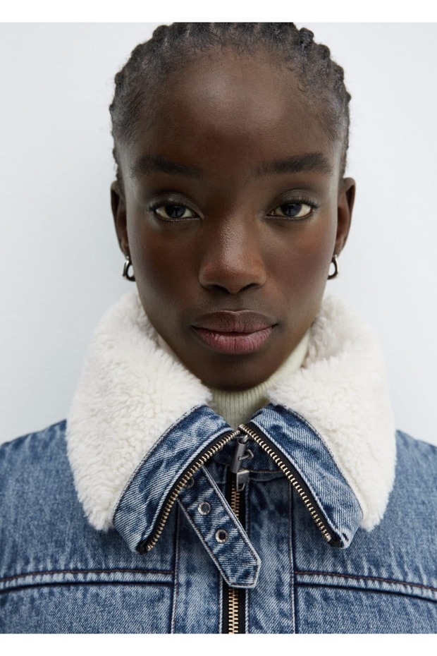 Furry denim jacket - 6