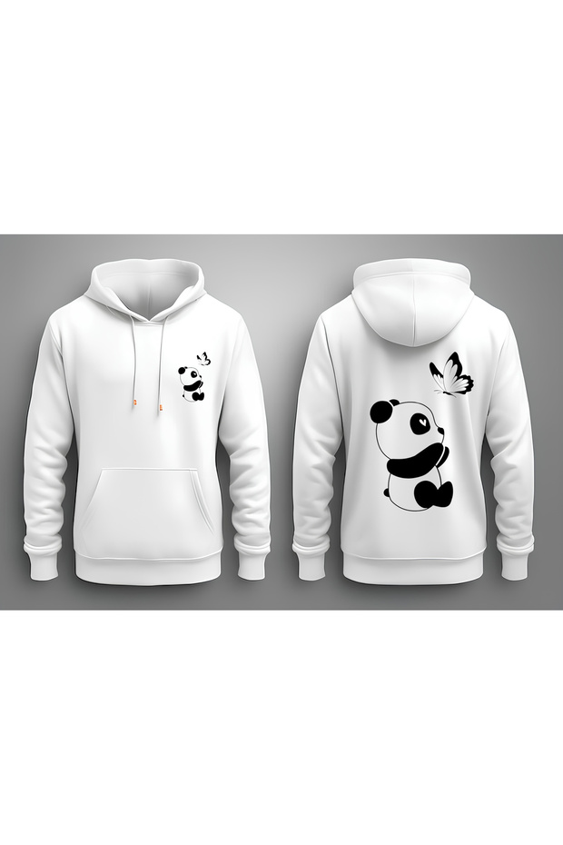 سويت شيرت بتصميم خاص مطبوع من الأمام والخلف من PANDA
