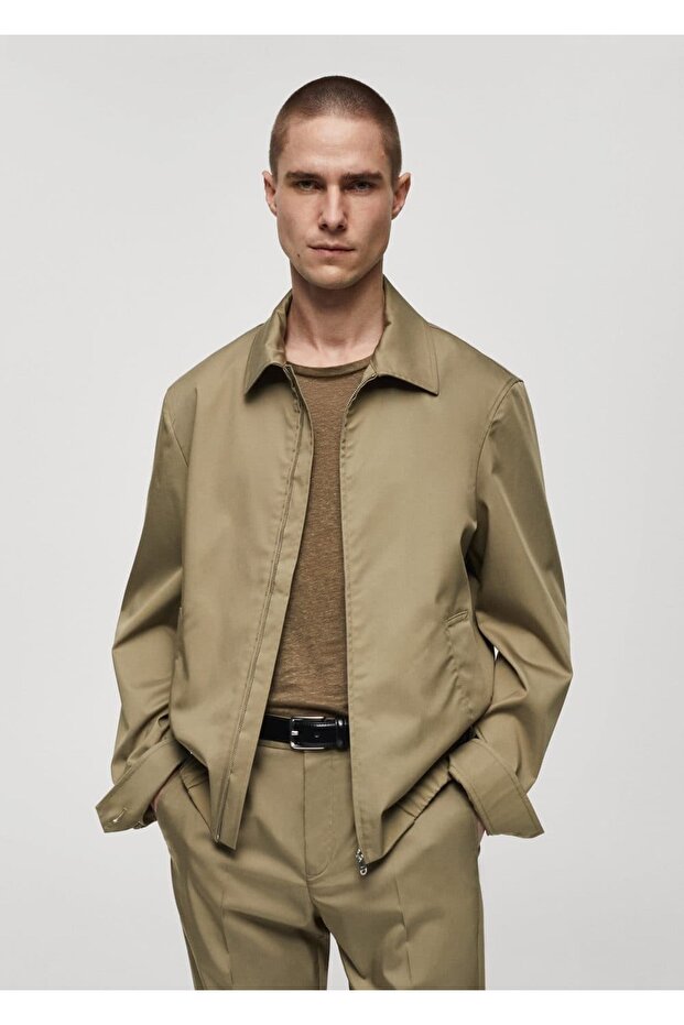 Fermuarlı bomber ceket - 1